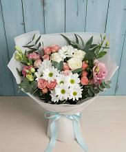 Букет цветов из:  Розы, Лизиантусы и Хризантемы в Ногире