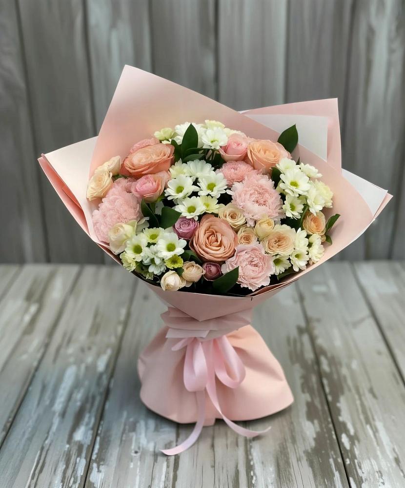 Букет цветов из: Гвоздики, Розы и Хризантемы в Ногире