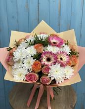 Букет цветов из:  Розы, Герберы и Хризантемы в Ногире