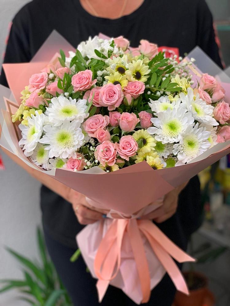 Букет цветов из: Розы и Хризантемы в Ногире