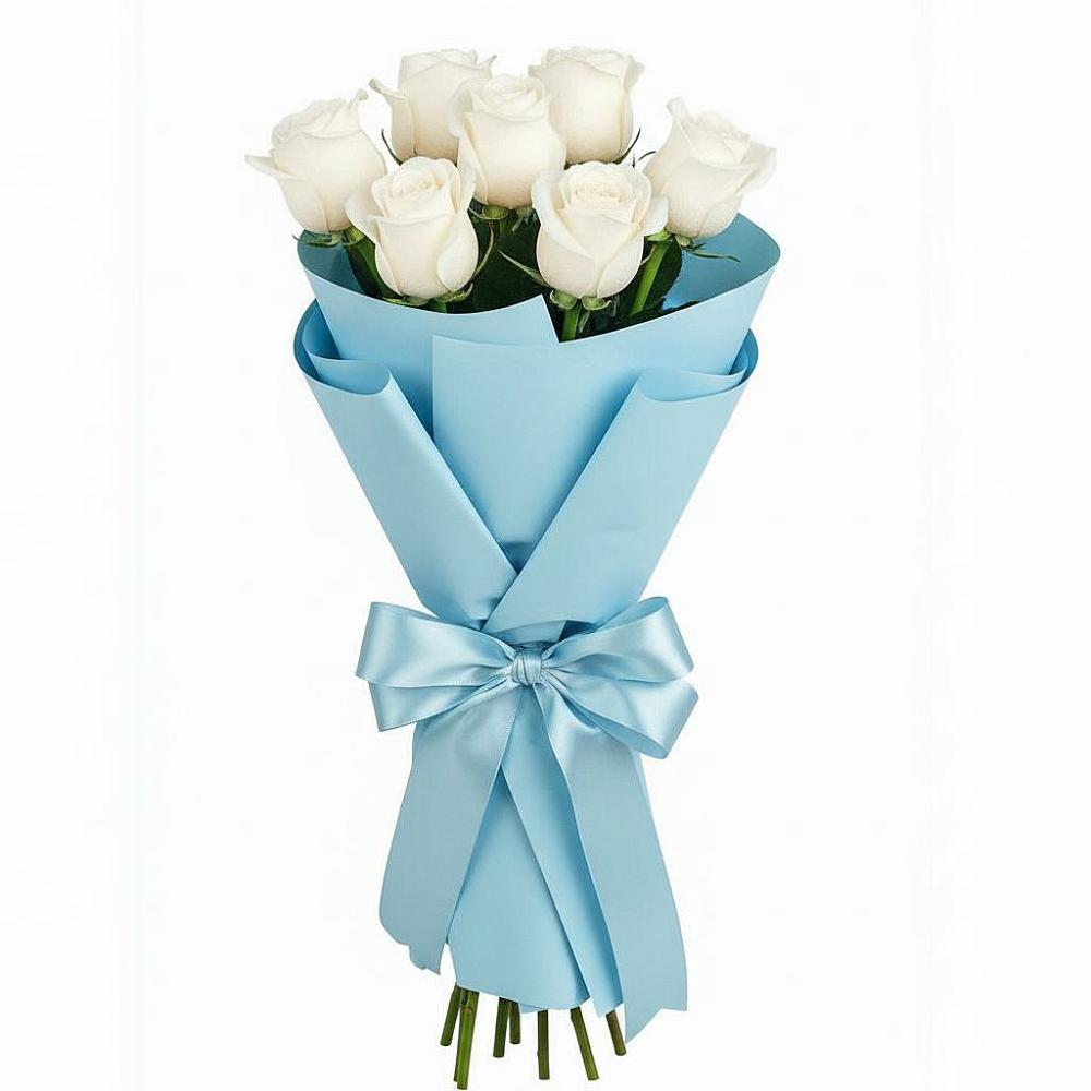 Букет 7 белых роз Проуд в Ногире