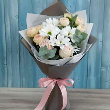 Букет цветов из:  Хризантемы и Розы в Ногире