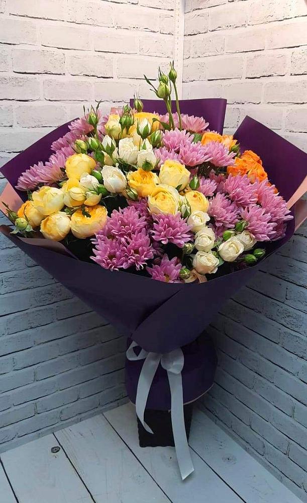 Букет цветов из: Хризантемы и Розы в Ногире