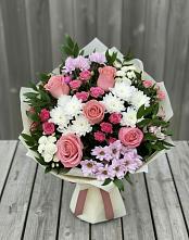 Букет цветов из:  Альстромерии, Гвоздики, Розы и Хризантемы в Ногире