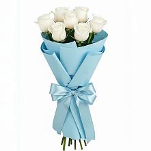 Букет 7 белых роз Проуд в Ногире