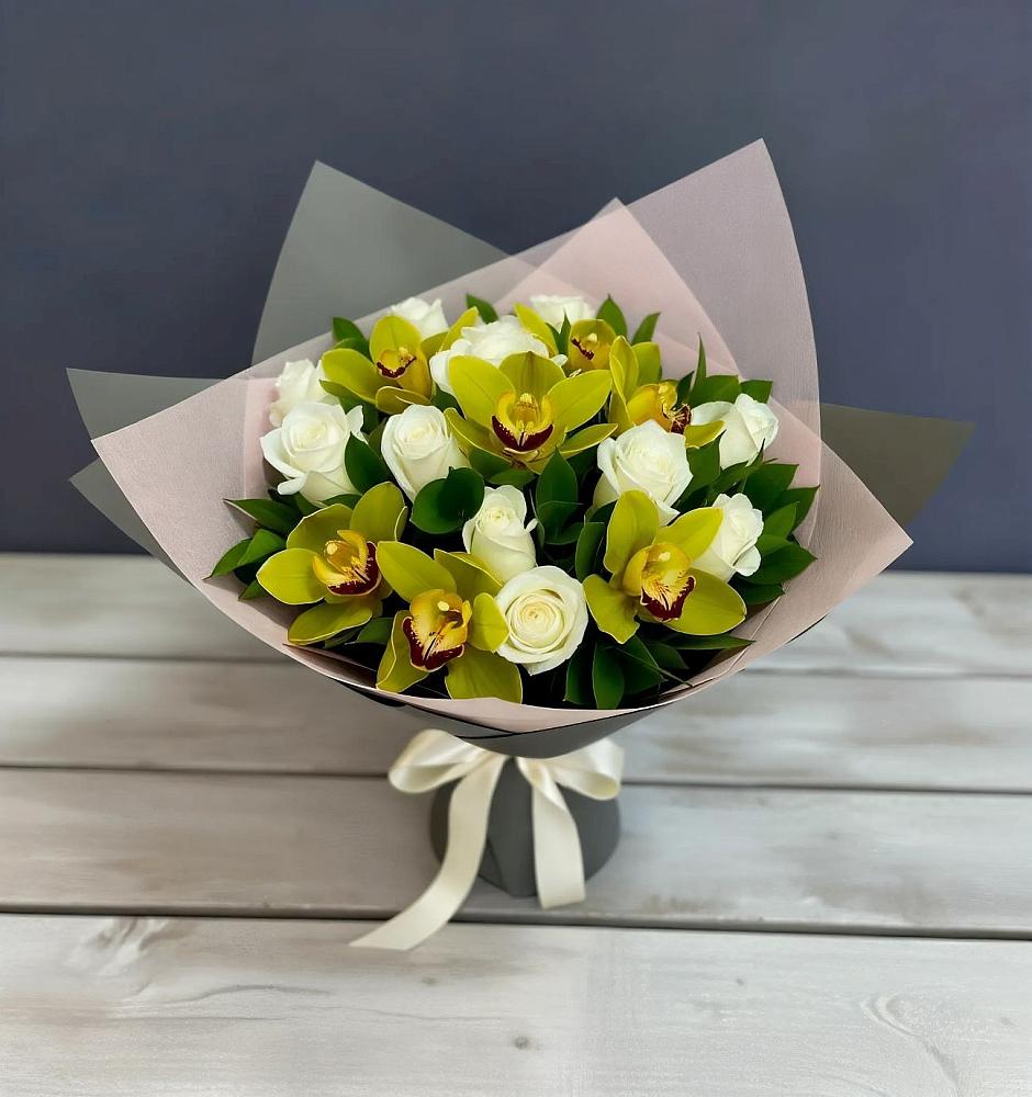 Букет цветов из: Орхидеи и Розы в Ногире