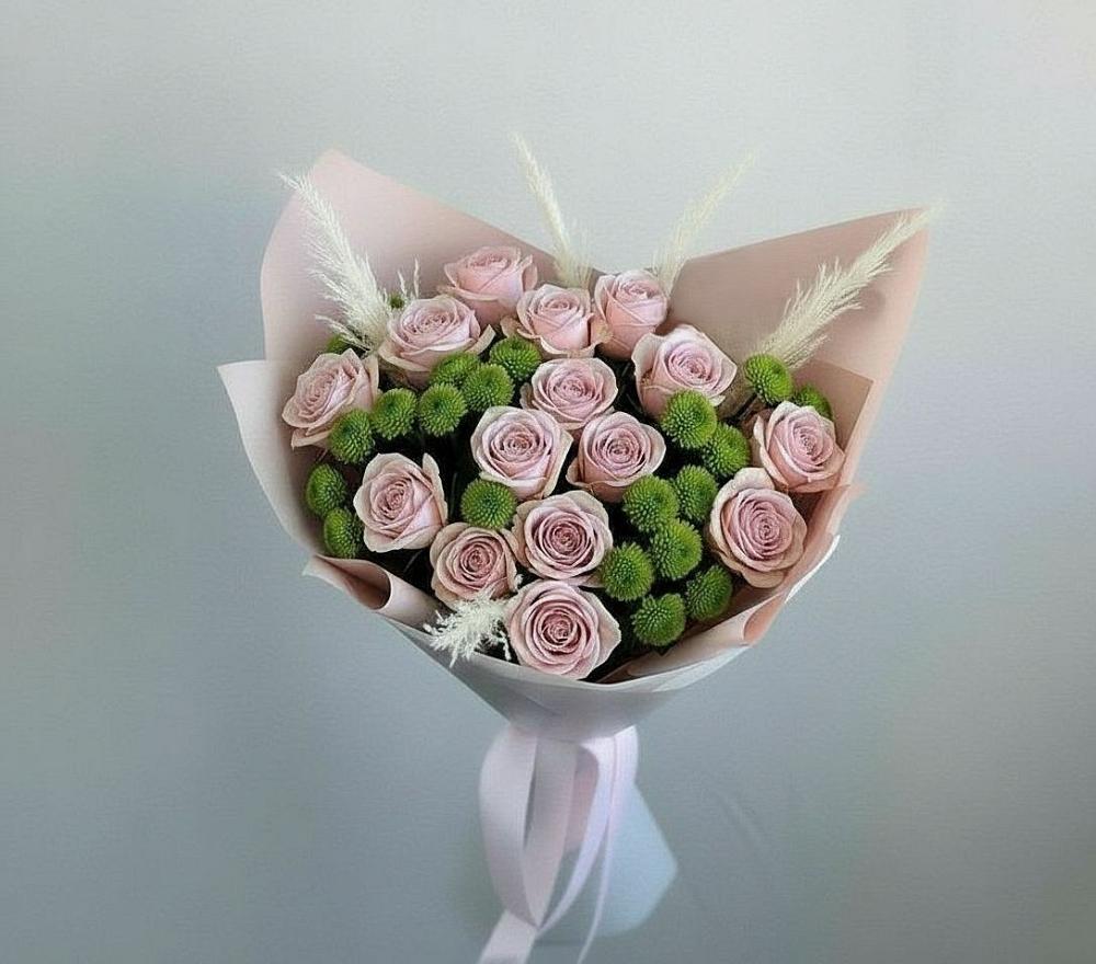 Букет цветов из: Розы и Хризантемы в Ногире