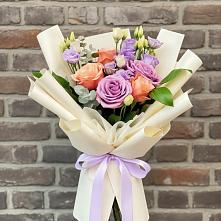 Букет цветов из:  Лизиантусы и Розы #REPLACE_PRED# Ногире