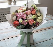 Букет цветов из:  Розы, Лизиантусы и Гвоздики #REPLACE_PRED# Ногире