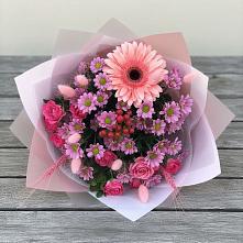 Букет цветов из:  Розы, Герберы и Хризантемы в Ногире
