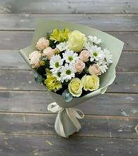 Букет цветов из:  Альстромерии, Розы и Хризантемы в Ногире