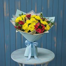 Букет цветов из:  Альстромерии и Хризантемы #REPLACE_PRED# Ногире