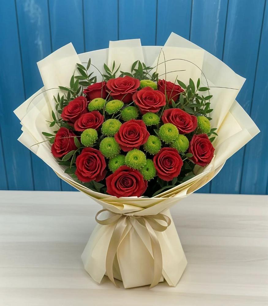 Букет цветов из: Розы и Хризантемы в Ногире