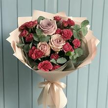 Букет цветов из:  Гвоздики и Розы в Ногире